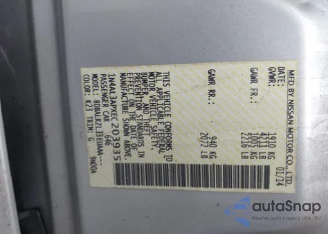 2014 Nissan Altima 2.5 S from USA, damaged, VIN 1N4AL3APXEC203935